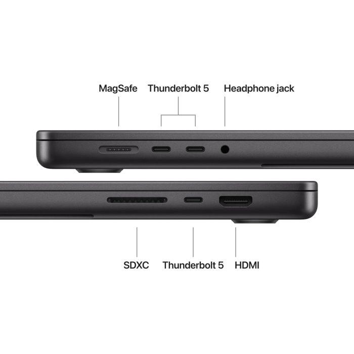 MacBook Pro 16.2"/Apple M5 Max (CPU 18-core, GPU 40-core, Neural Engine 16-core)/48GB/2TB - Space Black - INT KB (No Adapter) - 2026 (MGEE4RO/A) - imagine 2