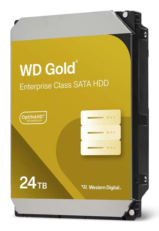 Western Digital Gold WD242KRYZ. HDD capacity: 24 TB, HDD speed: 7200 RPM, Storage drive buffer size: 512 MB, HDD size: 3.5", Interface: Serial ATA III (WD242KRYZ)
