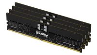 Kingston Technology FURY Renegade Pro. Component for: PC/Server, Internal memory: 64 GB, Memory layout (modules x size): 4 x 16 GB, Internal memory type: DDR5, Memory form factor: 288-pin DIMM, CAS latency: 32, ECC, Product colour: Black (KF560R32RBEK4-64)