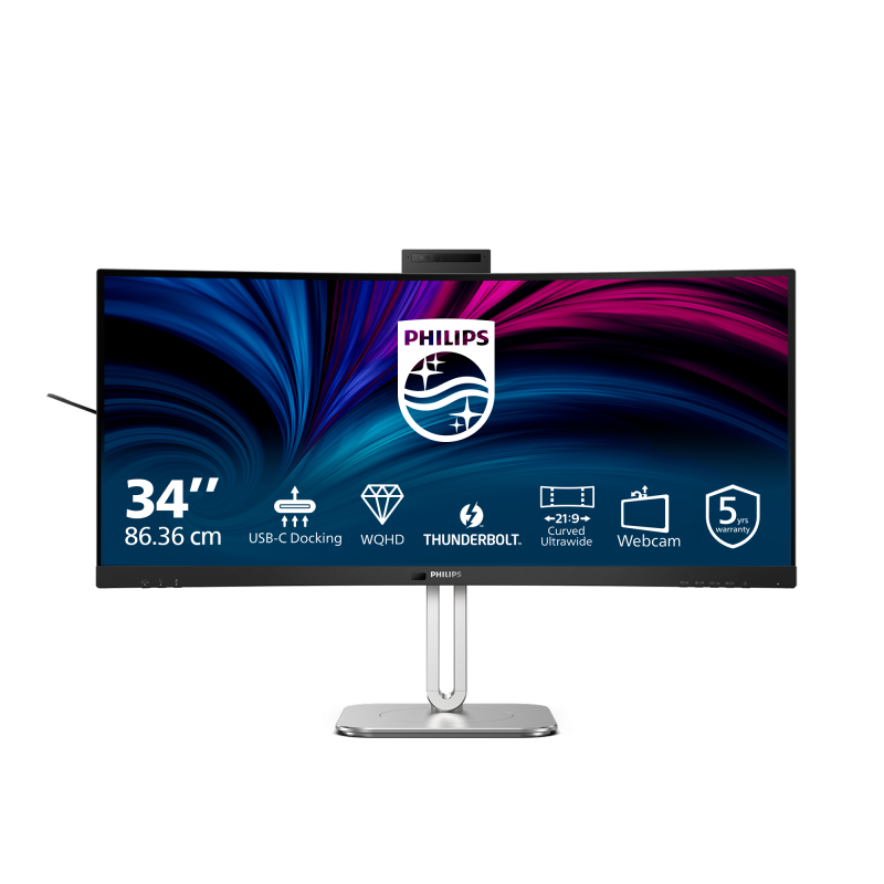 Monitor Philips 34" 34B2U6603CH/00, Curvature: 1500R, Diagonal (inch): 34, Diagonal (cm): 86, Aspect ratio: 21:9, Panel: VA, Resolution: 3440x1440, Refresh Rate: 120Hz, Response time GtG: 4ms, Brightness (max): 500 cd/m², Contrast (static) : 4000:1, Contrast (dynamic): 50M:1, Viewing angle: 178/178 (34B2U6603CH/00)