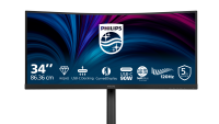 Monitor Philips 34" 34B2U3600C/00, Curvature: 1500R, Diagonal (inch): 34, Diagonal (cm): 86, Aspect ratio: 21:9, Panel: LCD VA, Resolution: 3440x1440, Refresh Rate: 100Hz, Response time GtG: 4ms, Brightness (max): 300 cd/m², Contrast (static) : 3500:1, Contrast (dynamic): 50M:1, Viewing angle (34B2U3600C/00)