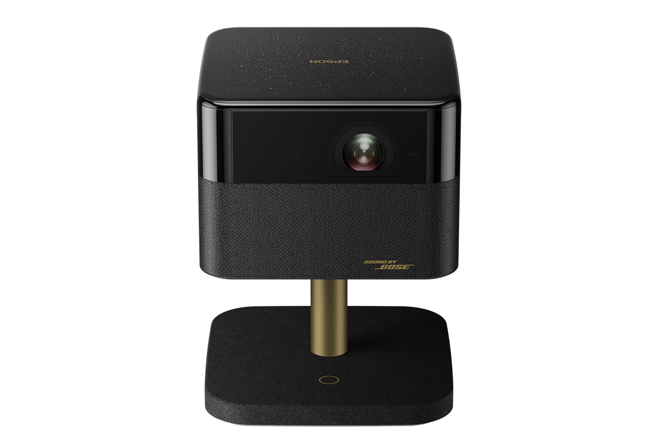 Epson Proiector Lifestudio Flex Special Lux Edition — EF-73 Night Black, Tehnologie 3LCD, LCD 0.62", 1000 Lumeni, Rezolutie: 4K, Aspect: 16:9, Contrast: 5.000.000 : 1, Sursa lumina: LED, Durata de viata: 20.000 ore, refresh rate 192 Hz - 240 Hz, suport HDR, Marime ecran: 30 inchi - 150 inchi (V11HC16840)