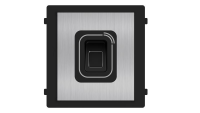 Modul cititor biometric si card Mifare pentru videointerfon modular Hikvision DS-KD-MFB/S; carcasa inox, deschidere usi cu card acces Mifare 13.56 MHz (cardurile nu sunt incluse) si cu amprenta; protectie IP 65; Dimensiuni: 100 mm × 100 mm × 35 mm; Temperatura de functionare: -30°C to +60°C; (DS-KD-MFB/S)