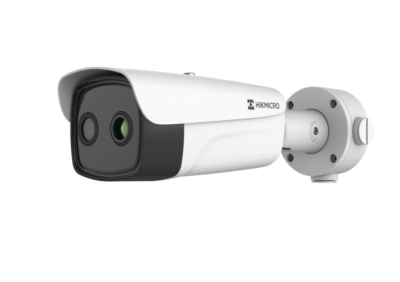 Thermal & Optical Bi-spectrum Network Bullet Camera 384 × 288 resolution, 12 μm, VOx UFPA, NETD ≤ 20 mK (25°C, F1.0) Video content analysis 3.0 (VCA3.0): high accuracy vehicle/human detection and classification Temperature exception alarm for fire prevention, -20°C to 150°C (-4°F to 302°F), ± 8°C (± (HM-TD2638-15/G0/T1Y)