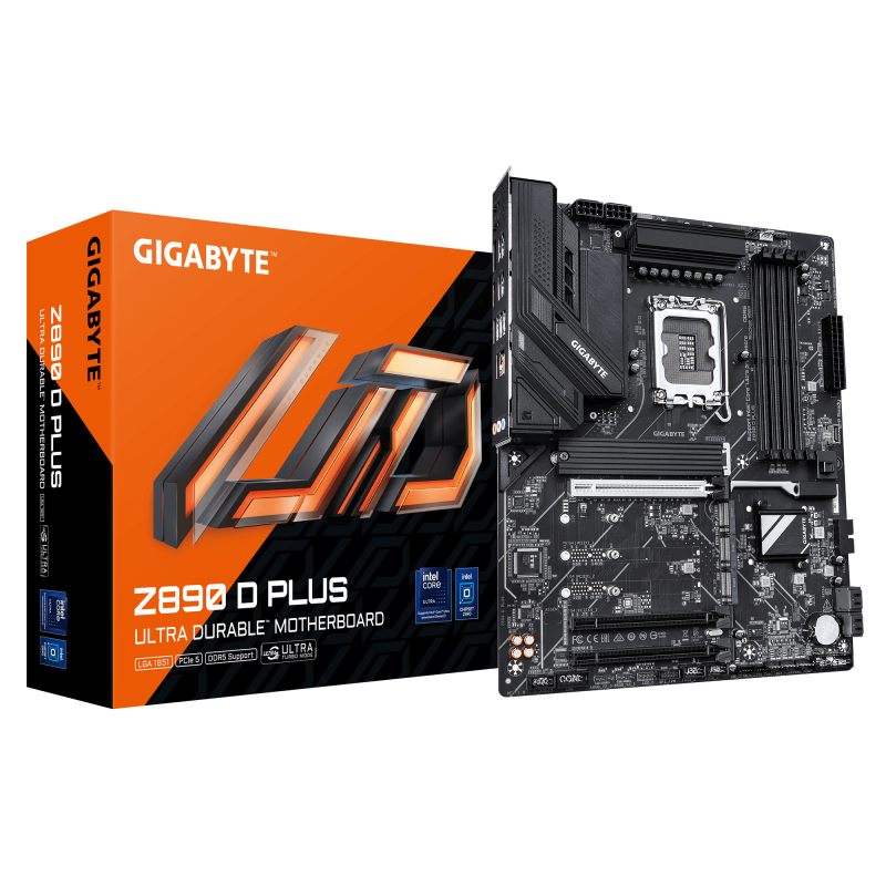 Placa de baza Gigabyte Z890 D PLUS, LGA 1851, DDR5, ATX (Z890 D PLUS)