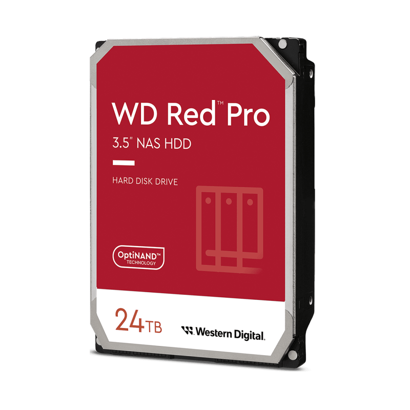 Western Digital Red Pro . HDD capacity: 24 TB, HDD speed: 7200 RPM, Storage drive buffer size: 512 MB, HDD size: 3.5", Interface: Serial ATA (WD240KFGX)