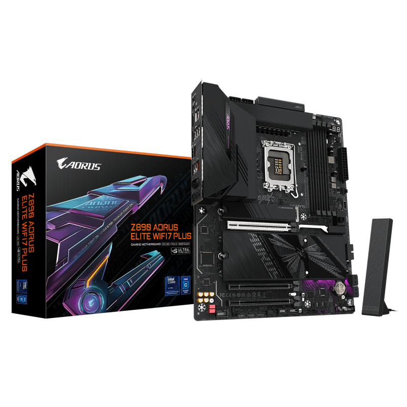 Placa de baza Gigabyte Z890 AORUS ELITE WIFI7 PLUS, LGA 1851, DDR5, ATX (Z890 A ELITE WIFI7 P)