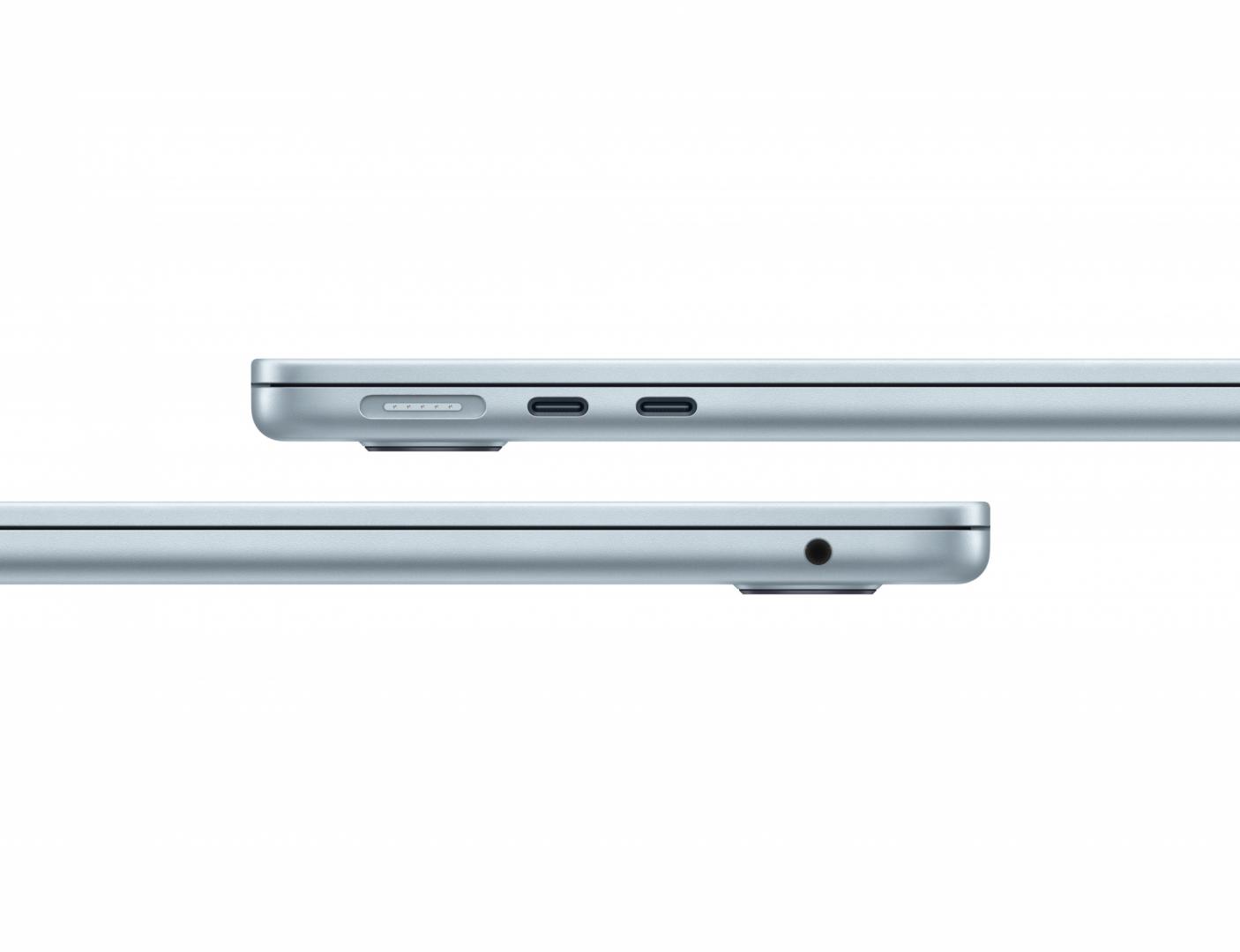 MacBook Air 13.6" Retina/Apple M4 (CPU 10-core, GPU 10-core, NeuralEngine 16-core)/32GB/1TB - Sky Blue - INT KB (2025) 35W (Cto from MC6U4RO/A) (Z1H8000DS) - imagine 4