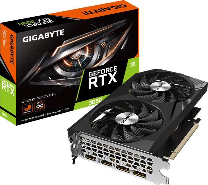 Placa video Gigabyte GEFORCE RTX 3050 WINDFORCE OC V2 8G, 8GB GDDR6, PCI Express 4.0, 128-bit (GV-N3050WF2OCV2-8GD)