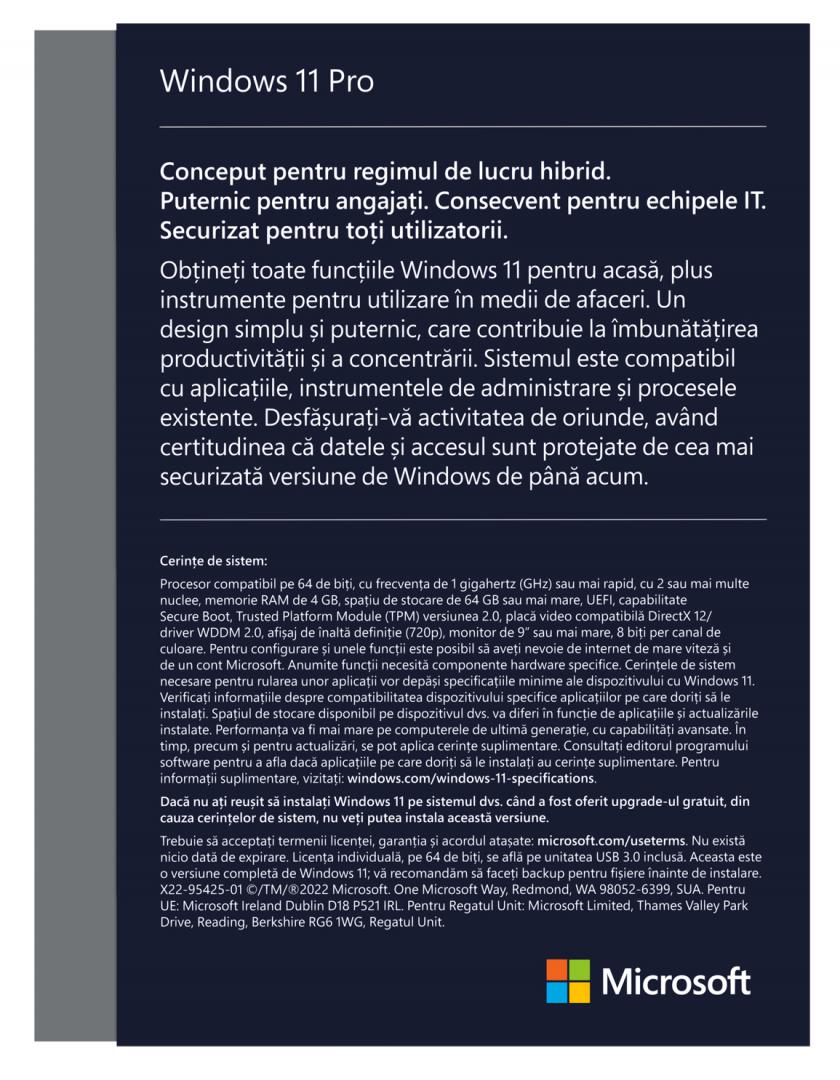 Win 11 Pro FPP P2 32-bit/64-bit RO USB (HAV-00197) - imagine 2