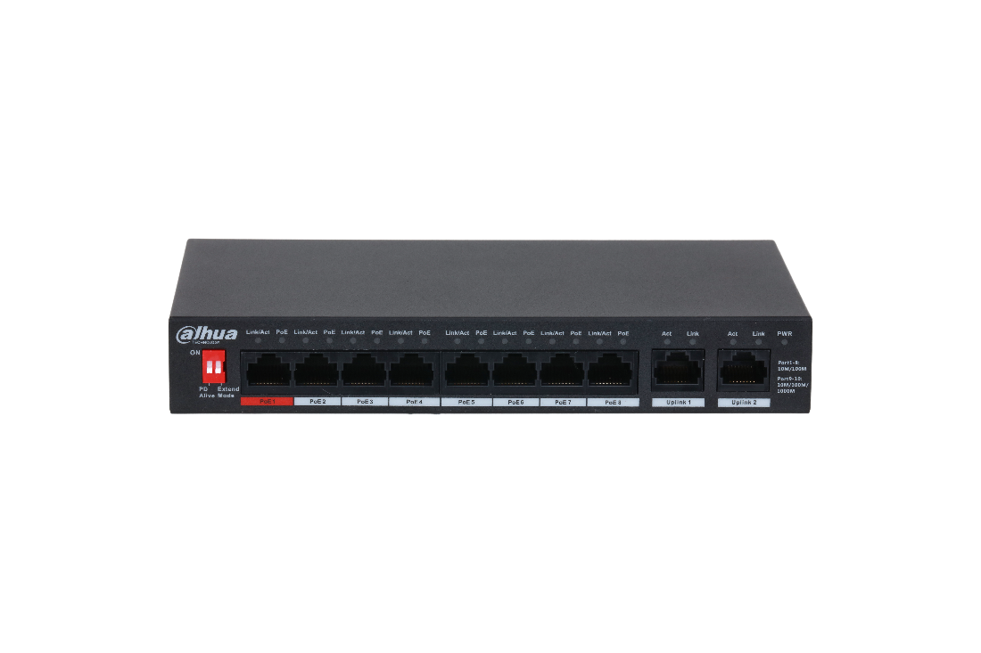 Dahua SWITCH 8PoE+ PFS3010-8ET-96-V2 (PFS3010-8ET-96-V2)