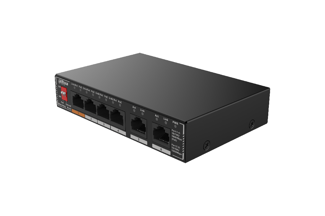 Dahua DHA SWT UNMANAGED 6 PORTS 4POE SG1006P (SG1006P)