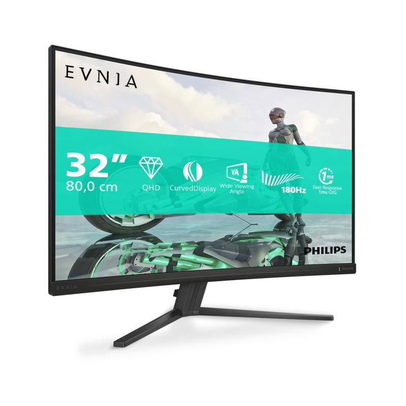 Monitor Consumer Philips 32M2C3500L/00, 31.5", 2560 x 1440 pixeli, Black, 3 ani Garantie (32M2C3500L/00)
