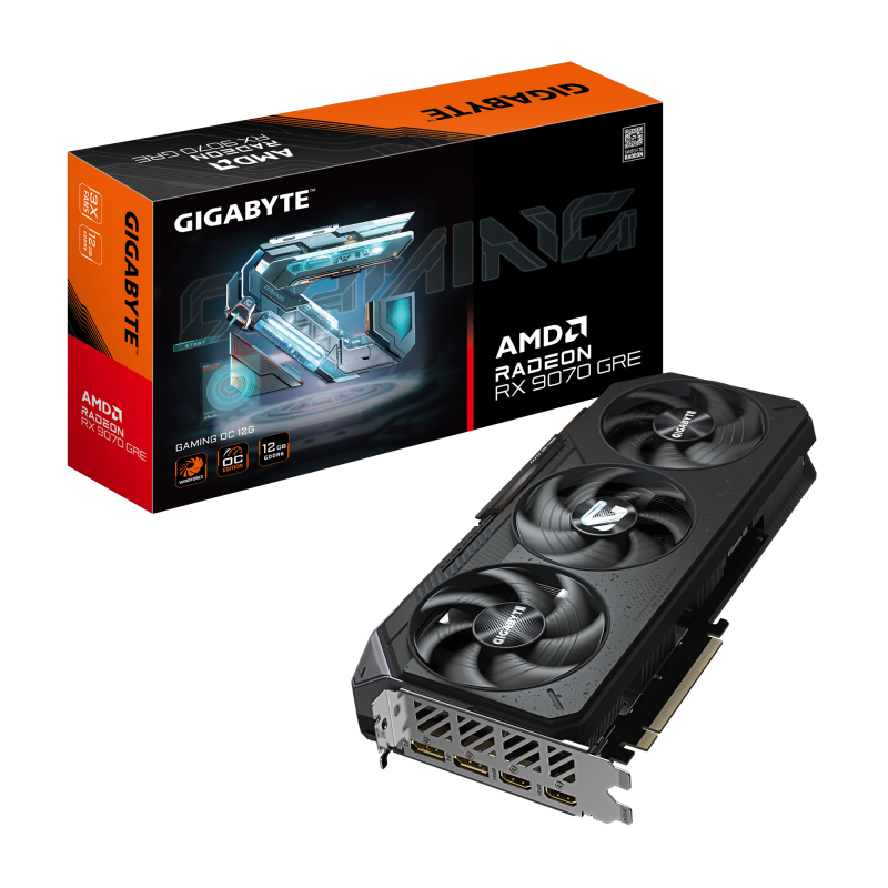 Placa video Gigabyte Radeon RX 9070 GRE GAMING OC 12G, 12GB GDDR6, PCI Express x16, 192bit (GV-R907GREGAMING OC-12GD)