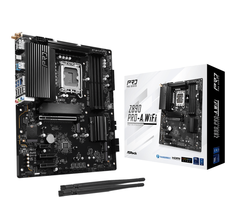 Placa de baza ASRock Z890 Pro-A WiFi, Socket 1851, DDR5, ATX (90-MXBP60-A0UAYZ)