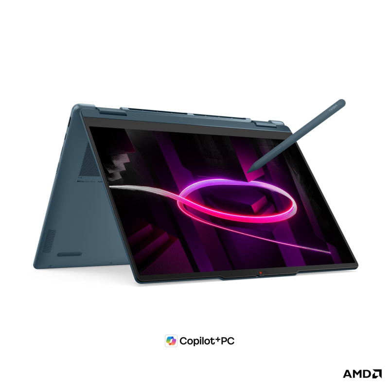 Laptop Consumer Lenovo Yoga 7 2-in-1 14AGP11, cu procesor Ryzen AI 7 445, 14'' OLED, 24 GB LPDDR5x, 1 TB, AMD Radeon 840M, Fara OS, 3 ani Garantie (83TD0085RM)
