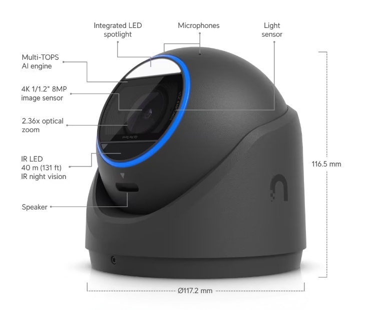 Ubiquiti UniFi Camera G6 Pro Turret - Black (UVC-G6-Pro-Turret-B) - imagine 18