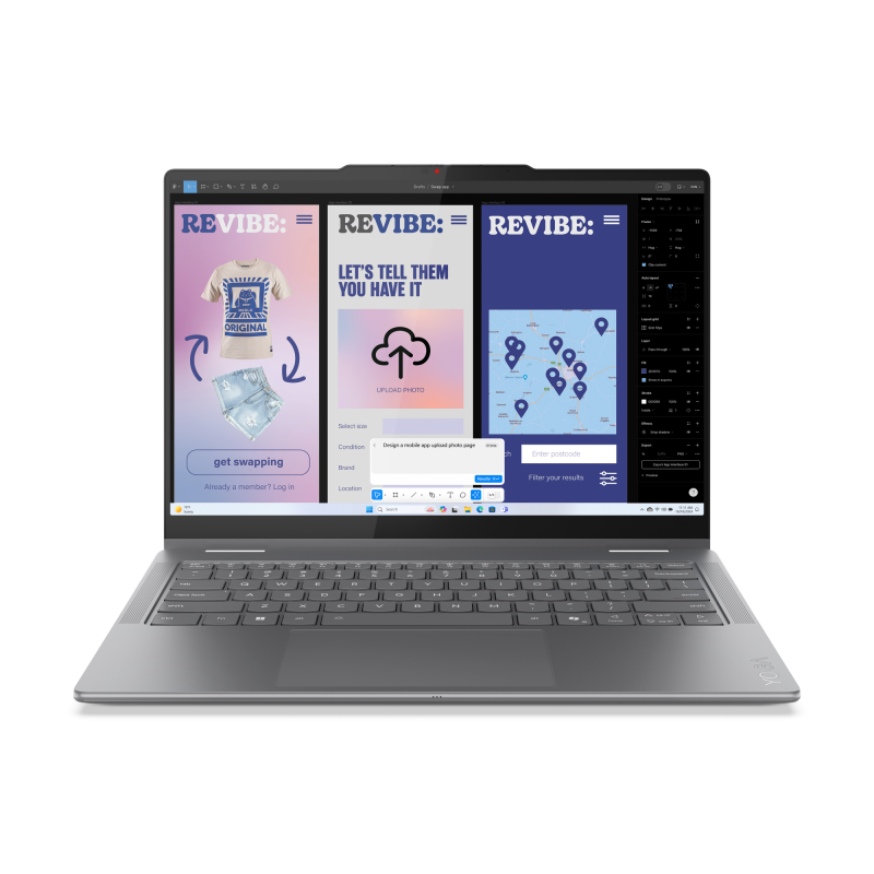 Laptop Consumer Lenovo Yoga 7 2-in-1 14ILL10, cu procesor Intel Core Ultra 7 256V, 14'' OLED, 16 GB LPDDR5x, 1 TB, Intel Arc Graphics 140V, Fara OS, 3 ani Garantie (83JQ00HWRM)