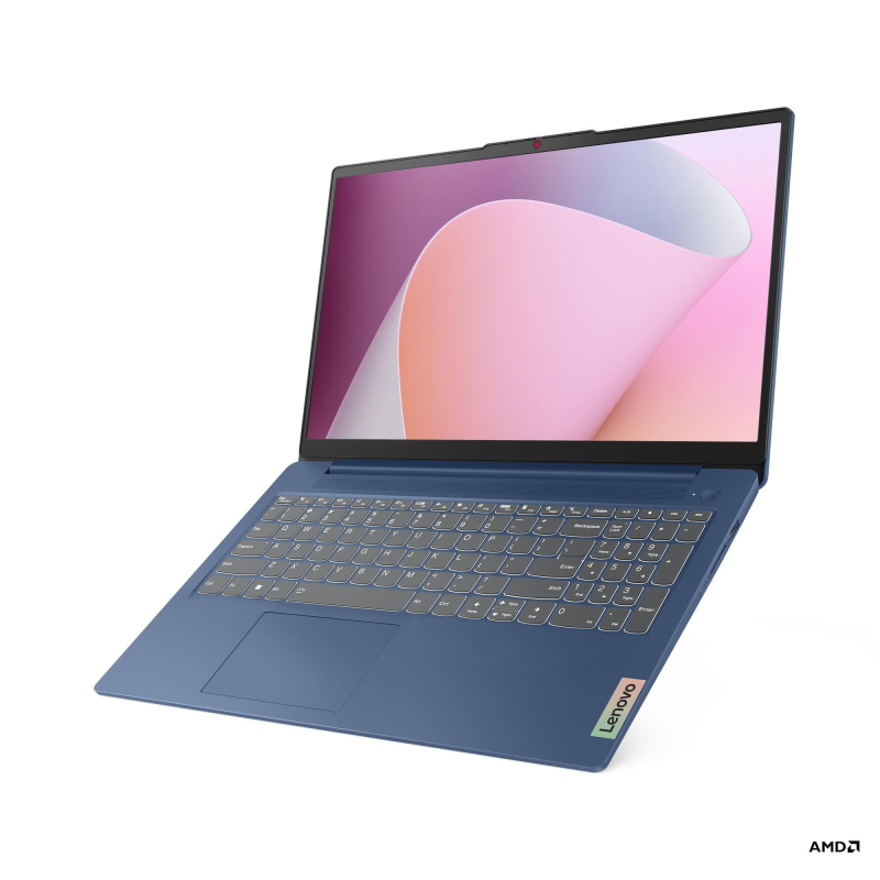 Laptop Consumer Lenovo IdeaPad Slim 3 15ABR8, cu procesor AMD Ryzen 7 5825U, 15.6'' IPS, 16 GB DDR4, 512 GB, AMD Radeon Graphics, Fara OS, 3 ani Garantie (82XM01CURM)