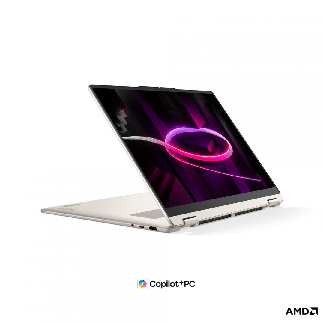Laptop Consumer Lenovo Yoga 7 2-in-1 16AGP11 Copilot+ PC, cu procesor Ryzen AI 7 445, 16'' OLED, 24 GB LPDDR5x-SDRAM, 1 TB, AMD Radeon 840M, Fara OS, 3 ani Garantie (83TF001YRM) - imagine 6