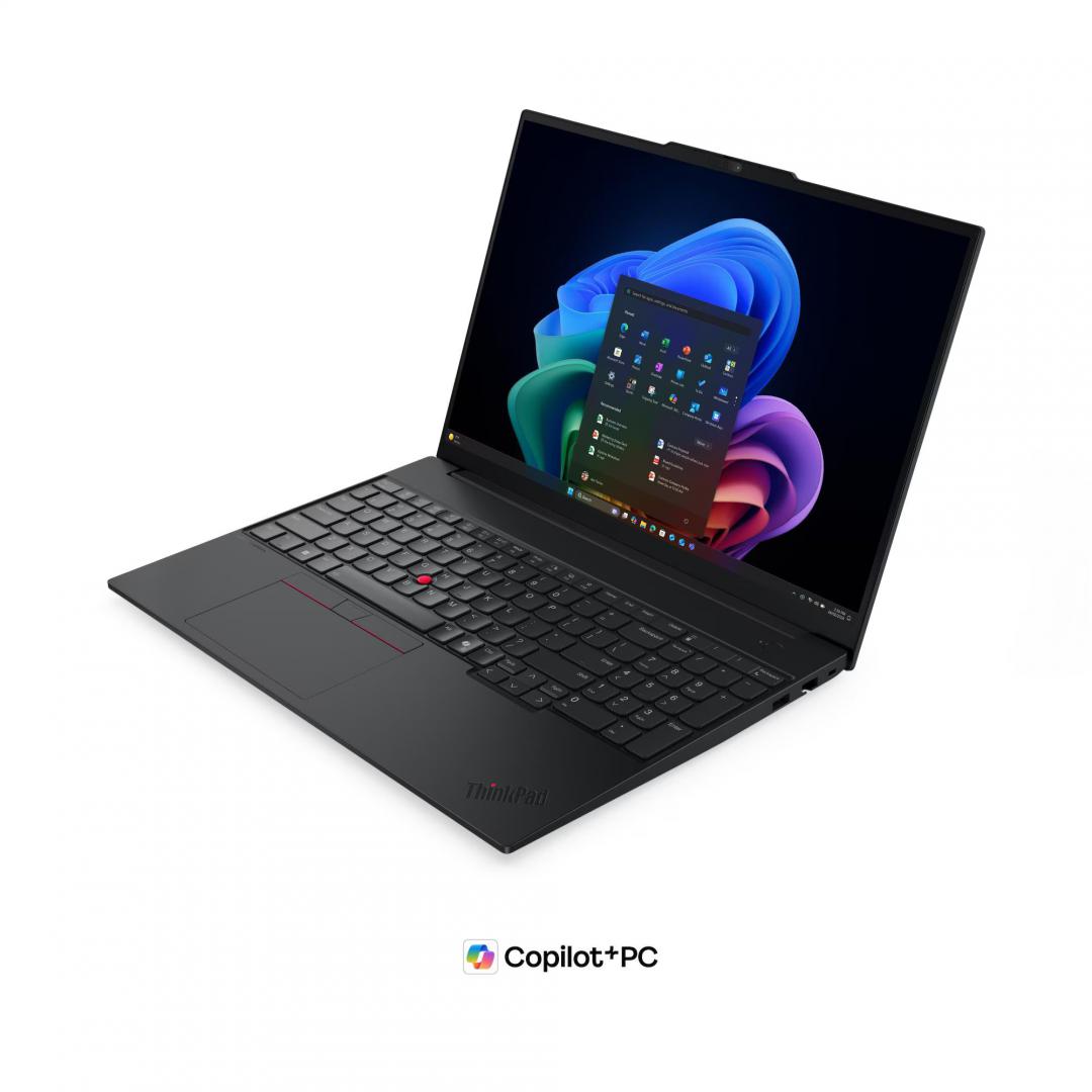 Laptop Business Lenovo ThinkPad E16 Gen 4, cu procesor Intel Core Ultra 7 355, 16'' IPS, 16 GB DDR5, 512 GB, Intel Graphics, Fara OS, 3 ani Garantie (21YC008DRI) - imagine 4