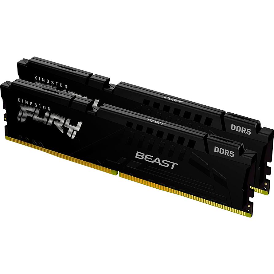 Memorie RAM Kingston FURY Beast, 64GB DDR5, 6000MHz, CL36 (KF560C36BBE2K2-64)