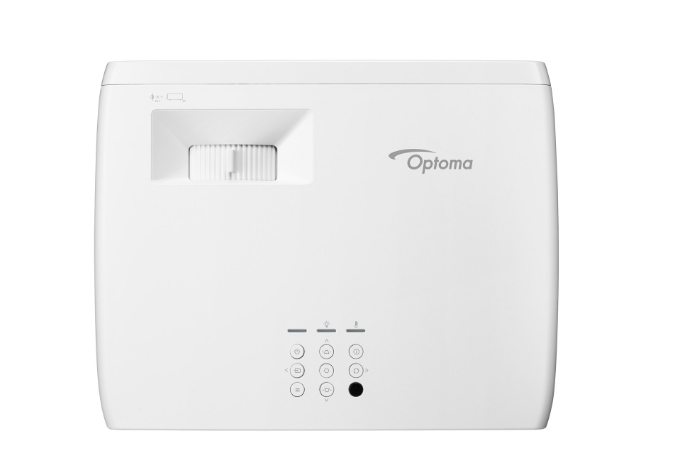 Videoproector Optoma UHZ35ST, UHD 3840*2160, 3.500 lumeni, 500.000:1, 16:9/ 4:3/ 16:10, laser 30.000 ore, distanta maxima de proiectie 3.3m, 2 * HDMI, Audio 3.5mm, USB-A power 1.5A, RS232, RJ45, 28dB-35dB, Security bar, Kensington Lock, protejare cu parola, IP6X, telecomanda cu baterii incluse, boxa (E9PD7LD11EZ2) - imagine 6