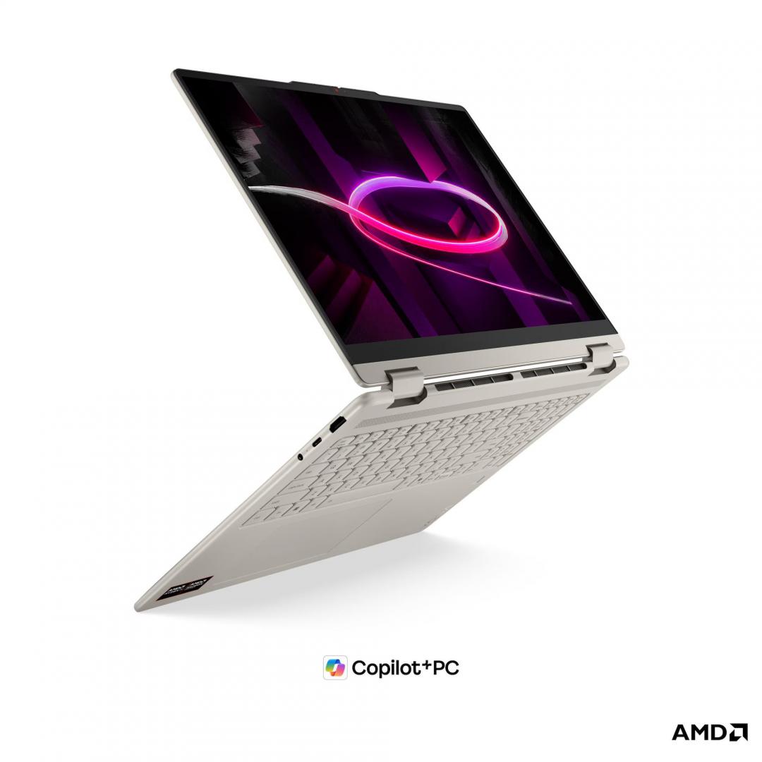 Laptop Consumer Lenovo Yoga 7 2-in-1 16AGP11 Copilot+ PC, cu procesor Ryzen AI 7 445, 16'' OLED, 24 GB LPDDR5x-SDRAM, 1 TB, AMD Radeon 840M, Fara OS, 3 ani Garantie (83TF001YRM) - imagine 5
