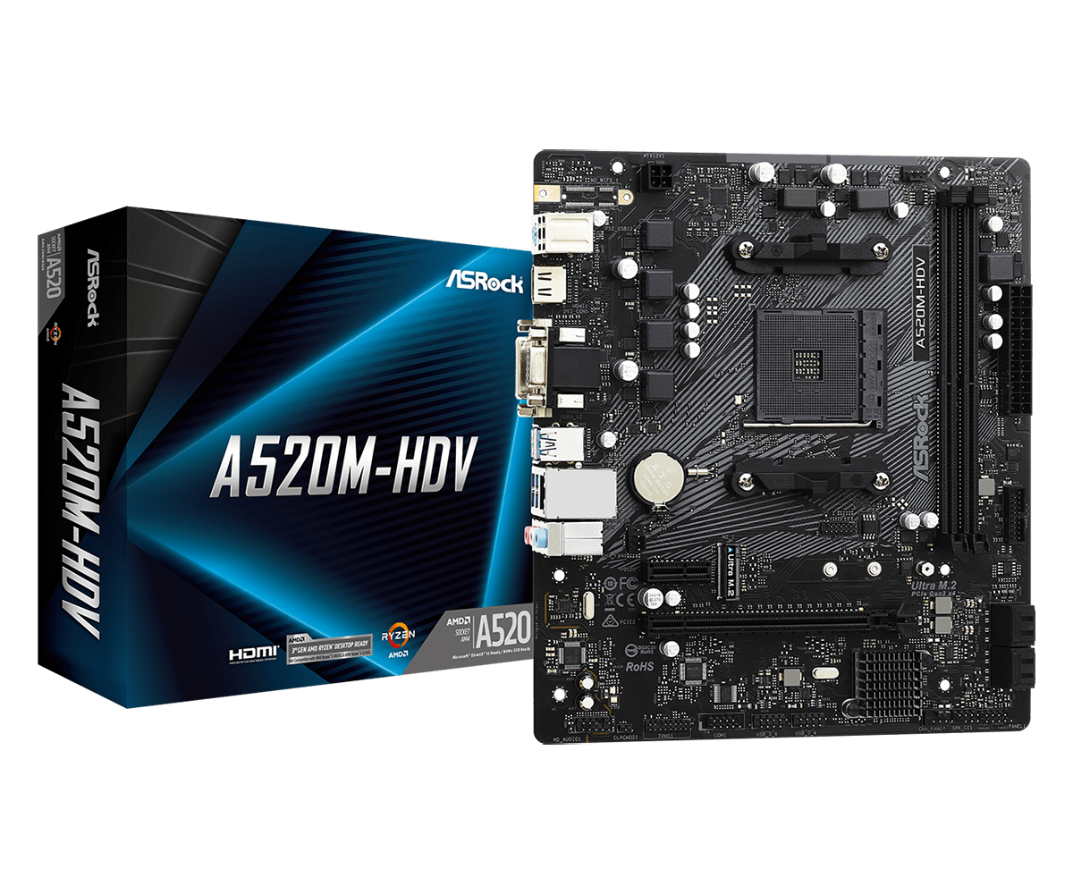 Placa de baza ASRock A520M-HDV, Socket AM4 (A520M-HDV)