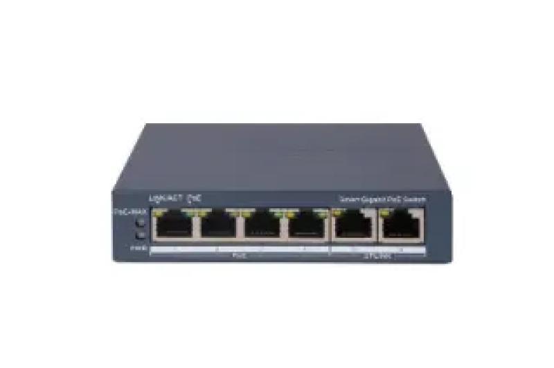 SWITCH POE 4PORTURI 60W (DS-3E1506P-EI)