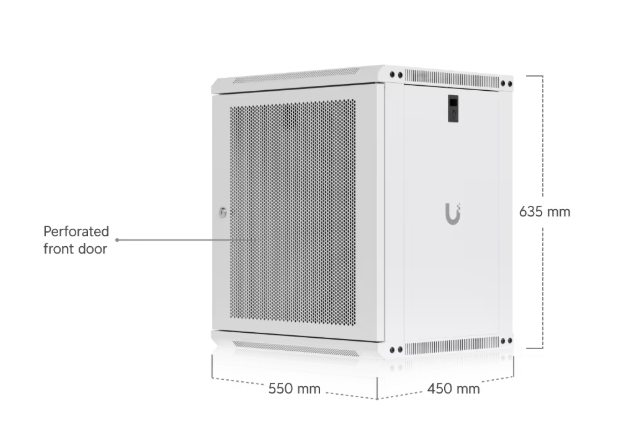 Ubiquiti UniFi 12U Rack Cabinet Slim - Perforated front door (UACC-Rack-12U-Wall-450-P) - imagine 16