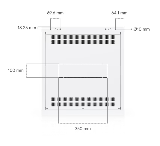 Ubiquiti UniFi 12U Rack Cabinet Standard - Perforated front door (UACC-Rack-12U-Wall-600-P) - imagine 16