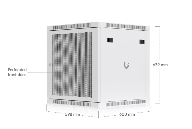 Ubiquiti UniFi 12U Rack Cabinet Standard - Perforated front door (UACC-Rack-12U-Wall-600-P) - imagine 18