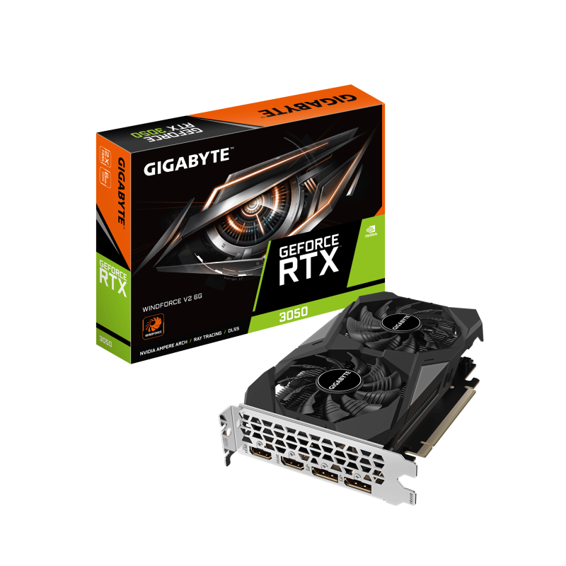 Placa video Gigabyte GeForce RTX 3050, 6GB GDDR6, PCI Express 4.0, 96bit (GV-N3050WF2V2-6GD)