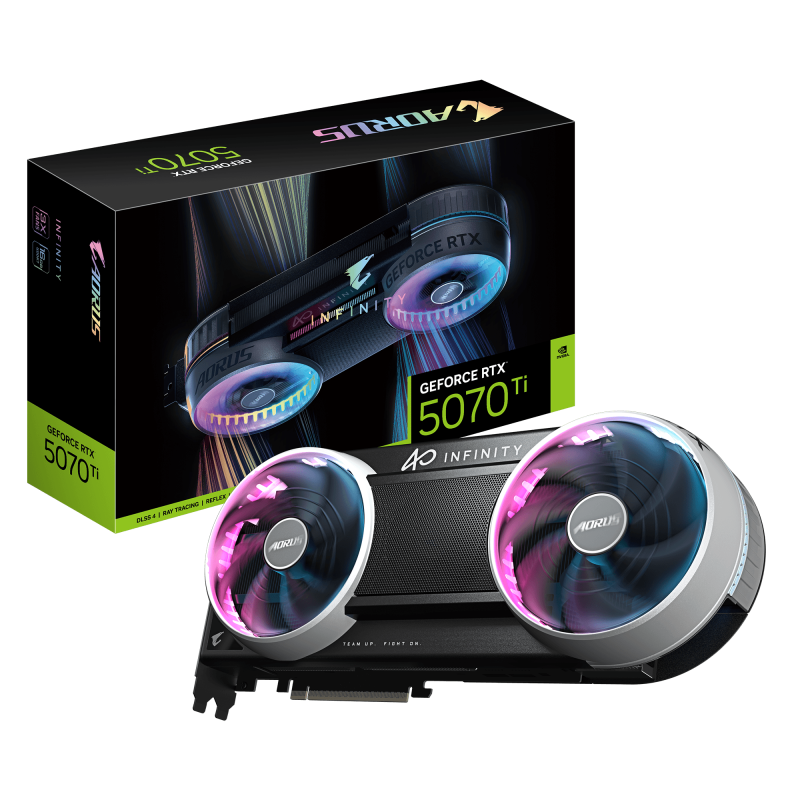 Placa video Gigabyte GEFORCE RTX 5070 Ti INFINITY, 16GB GDDR7, PCI Express x16 5.0, 256bit (GV-N507TAORUS IF-16GD)
