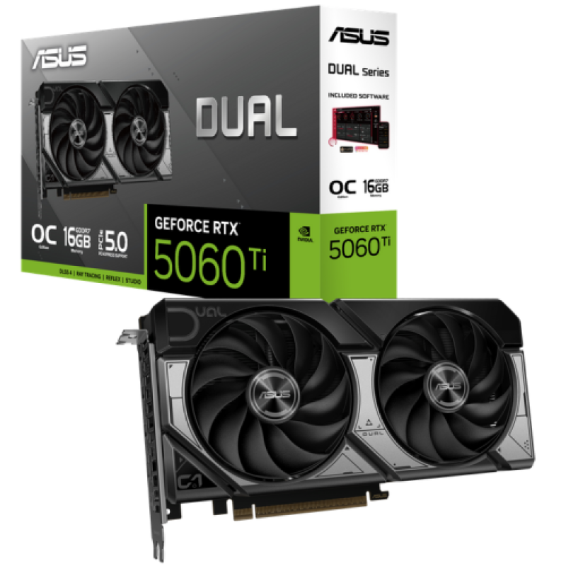 Placa video ASUS GeForce RTX 5060 Ti, 16GB GDDR7, PCI Express x8 5.0, 128bit (DUAL-RTX5060TI-O16G)