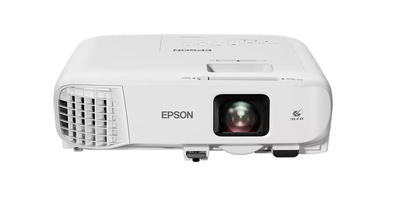 PROJECTOR EPSON EB-994F, Tehnologie 3LCD, 4100 lumeni, Rezolutie: 1080p, Aspect ratio: 16:9, Sursa lumina: Lampa, Durata viata lampa: 6500h, 17000h ECO mode, Dimansiune ecran priectie: 31"-304", Interfata: USB 2.0-A, USB 2.0 Type B (Service Only), RS-232C, Ethernet interface (100 Base-TX / 10 (V11HB60040)