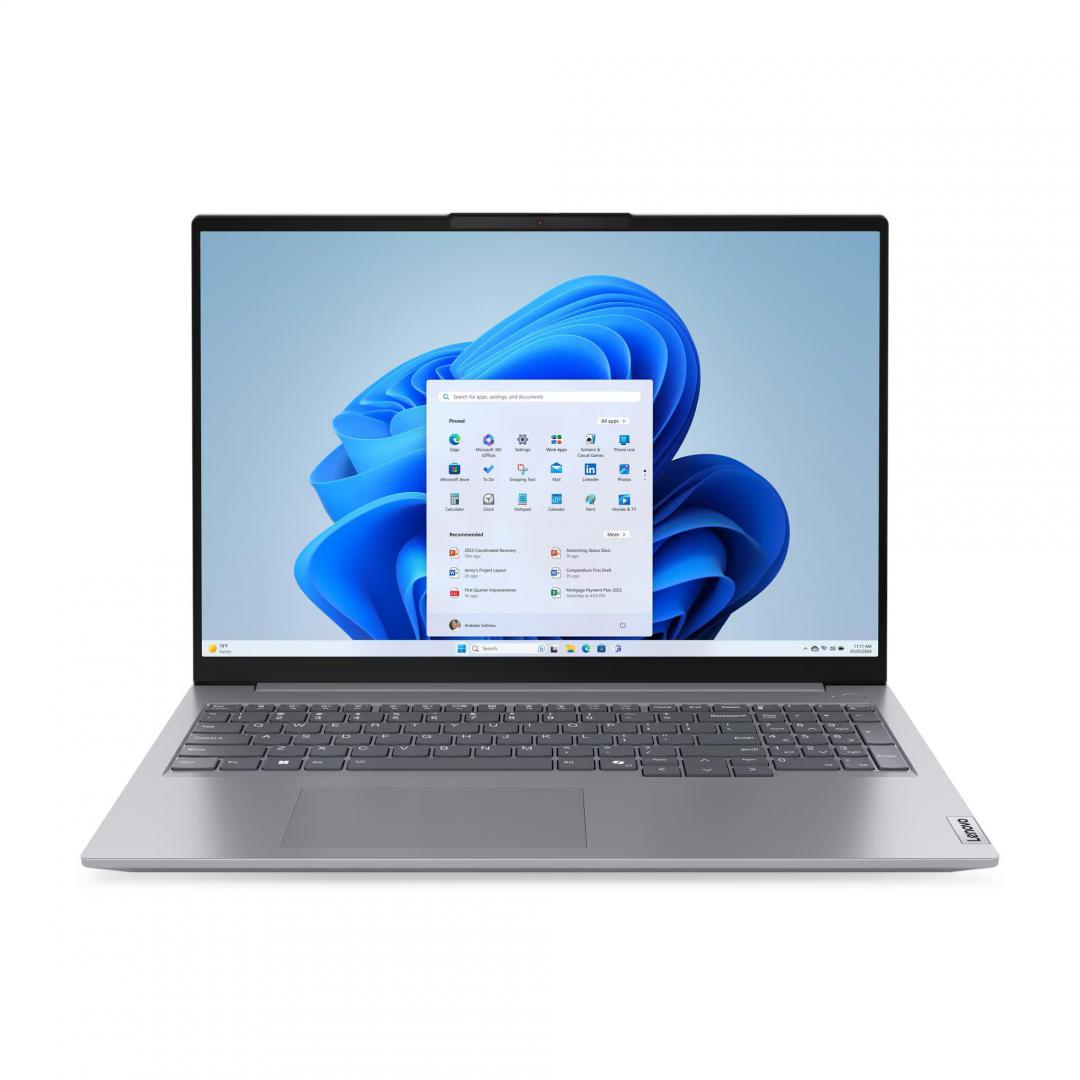 Laptop de business LENOVO ThinkBook 16 Gen 7, cu procesor Ryzen 3 7335U, 16'' WUXGA, 16GB, 512GB SSD, AMD Radeon 660M, Windows 11 Pro, 3 ani Garantie (21MW0098RM) - imagine 3