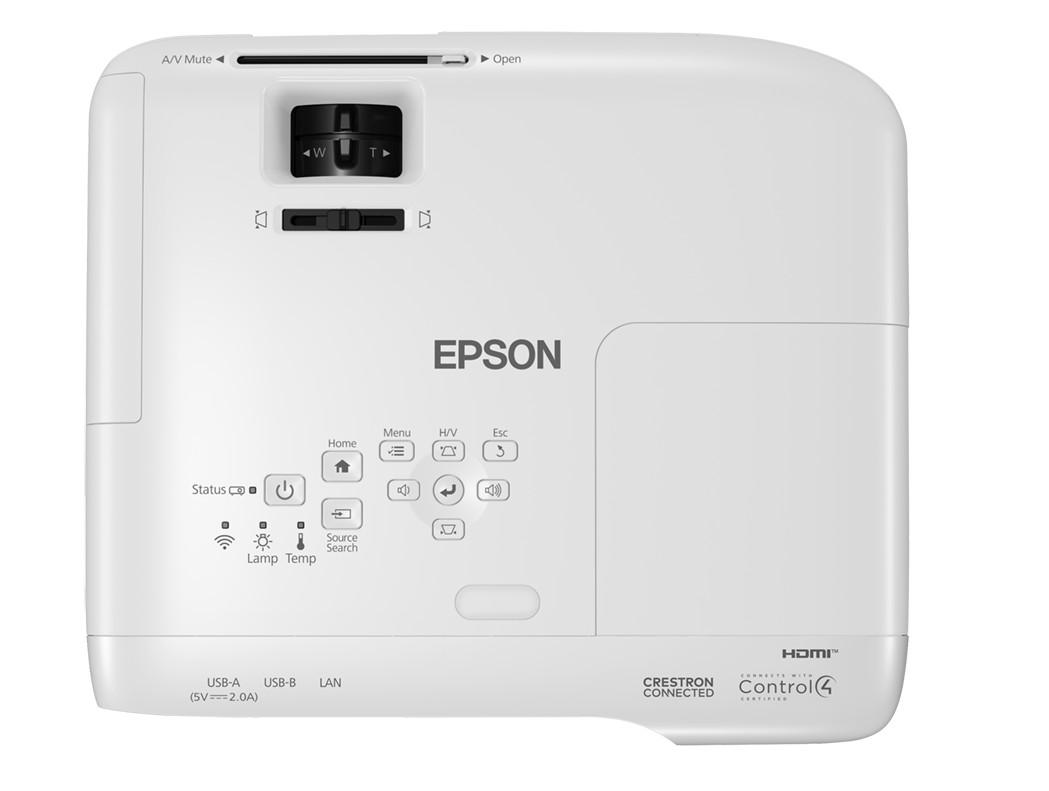 PROJECTOR EPSON EB-994F, Tehnologie 3LCD, 4100 lumeni, Rezolutie: 1080p, Aspect ratio: 16:9, Sursa lumina: Lampa, Durata viata lampa: 6500h, 17000h ECO mode, Dimansiune ecran priectie: 31"-304", Interfata: USB 2.0-A, USB 2.0 Type B (Service Only), RS-232C, Ethernet interface (100 Base-TX / 10 (V11HB60040) - imagine 3