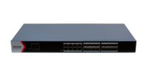 24 Port Aggregation Switch Hikvision DS-3E1524-SI-16F8T 8 x gigabit RJ45 port,16 x gigabit fiber optical port Support DHCP snooping Support 802.1Q VLAN Support ACL list Support STP/ERPS loop prevention, storm control Support ARP Anti-Spoofing Support SNMP, QoS 6 kV Surge Protection (DS-3E1524-SI-16F8T)