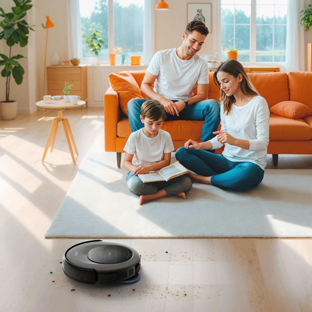 Robot All-in-One Anker "eufy Omni C20", 7.000 Pa, aspirare uscata si umeda, Wi-Fi, multi-suprafete, volum rezervor 3.1L, negru, "T2280G11" (timbru verde 4 lei) - 0194644209216 - imagine 4