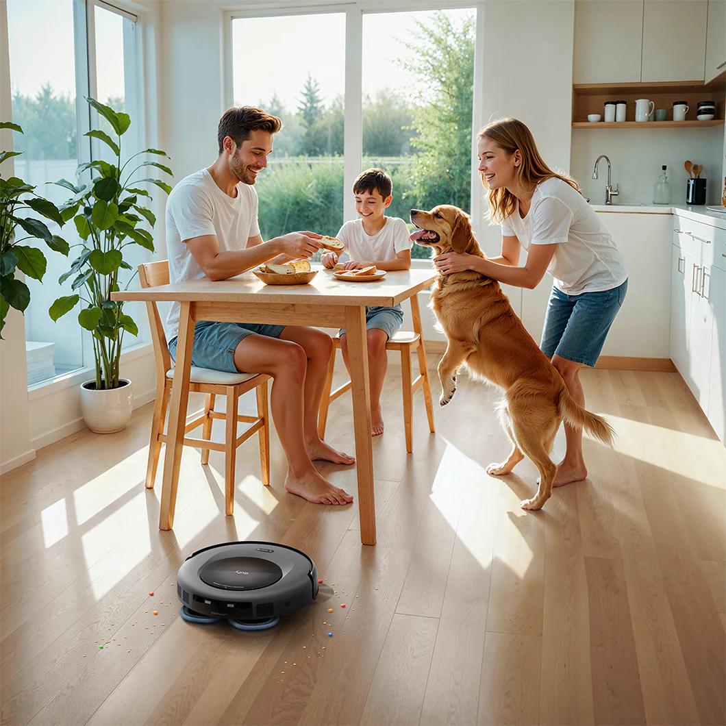 Robot All-in-One Anker "eufy Omni C20", 7.000 Pa, aspirare uscata si umeda, Wi-Fi, multi-suprafete, volum rezervor 3.1L, negru, "T2280G11" (timbru verde 4 lei) - 0194644209216 - imagine 5