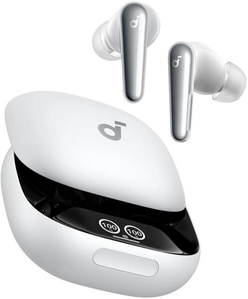 Casti TWS Anker "Soundcore Liberty 4 Pro", tip butoni, utilizare multimedia, Bluetooth 5.3, 6 x mic, durata baterie pana la 40 ore, IPX5, ANC, alb, "A3954G21" (timbru verde 0.08 lei) - 0194644207427