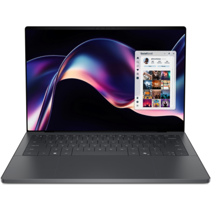 Laptop Consumer DELL XPS 14, cu procesor Intel Core Ultra X9 388H, 14'' OLED, 64 GB LPDDR5x, 2 TB, Intel, Windows 11 Pro, 3 ani Garantie (XPS14DA1426X9642W11P)