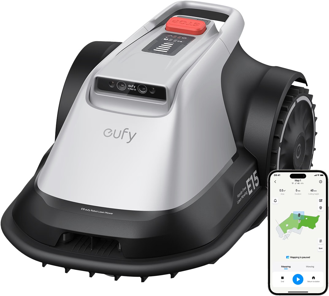 Robot tuns iarba Anker "eufy ", GPS, Wi-Fi, 4G, inaltime de taiere 2.5 - 7.6 cm, max 800m2, camera FOV 96° orizontal, 80° vertical, cartografiere, inaltime max iarba 9cm, , , , gri, , "T2880GA2" (timbru verde 11 lei) - 0194644311179