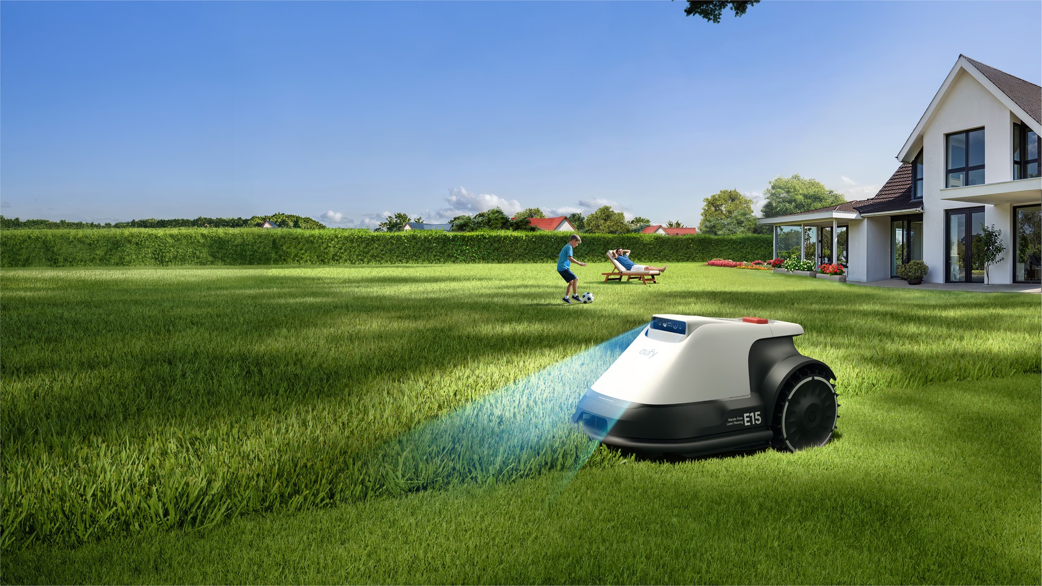 Robot tuns iarba Anker "eufy ", GPS, Wi-Fi, 4G, inaltime de taiere 2.5 - 7.6 cm, max 800m2, camera FOV 96° orizontal, 80° vertical, cartografiere, inaltime max iarba 9cm, , , , gri, , "T2880GA2" (timbru verde 11 lei) - 0194644311179 - imagine 12