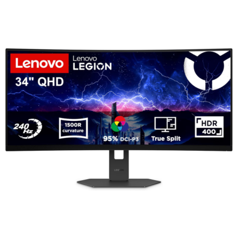 Monitor Gaming LENOVO Legion 34W-2c, 34", 3440 x 1440 pixeli, Black, 3 ani Garantie (68F6GACBEU)