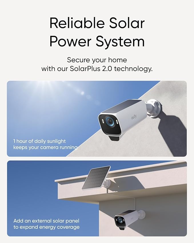 Camera supraveghere Anker "eufyCam S3 Pro", 8MP, 4K, Wi-Fi 2.4 GHz, bullet, wireless, , color night vision si IR, smart AI, detectie miscare, IP67, compatibil cu HomeBase 3, "T81623W1" (timbru verde 0.8 lei) - 194644293888 - imagine 5
