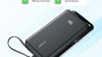 POWER BANK Anker 20.000 mAh, 22.5W Fast charge, 1 x USB-C, 1 x USB-A, afisaj electronic, cablu USB-C inclus, 392g, negru, "A110EH11" (timbru verde 0.98 lei) - 194644291471