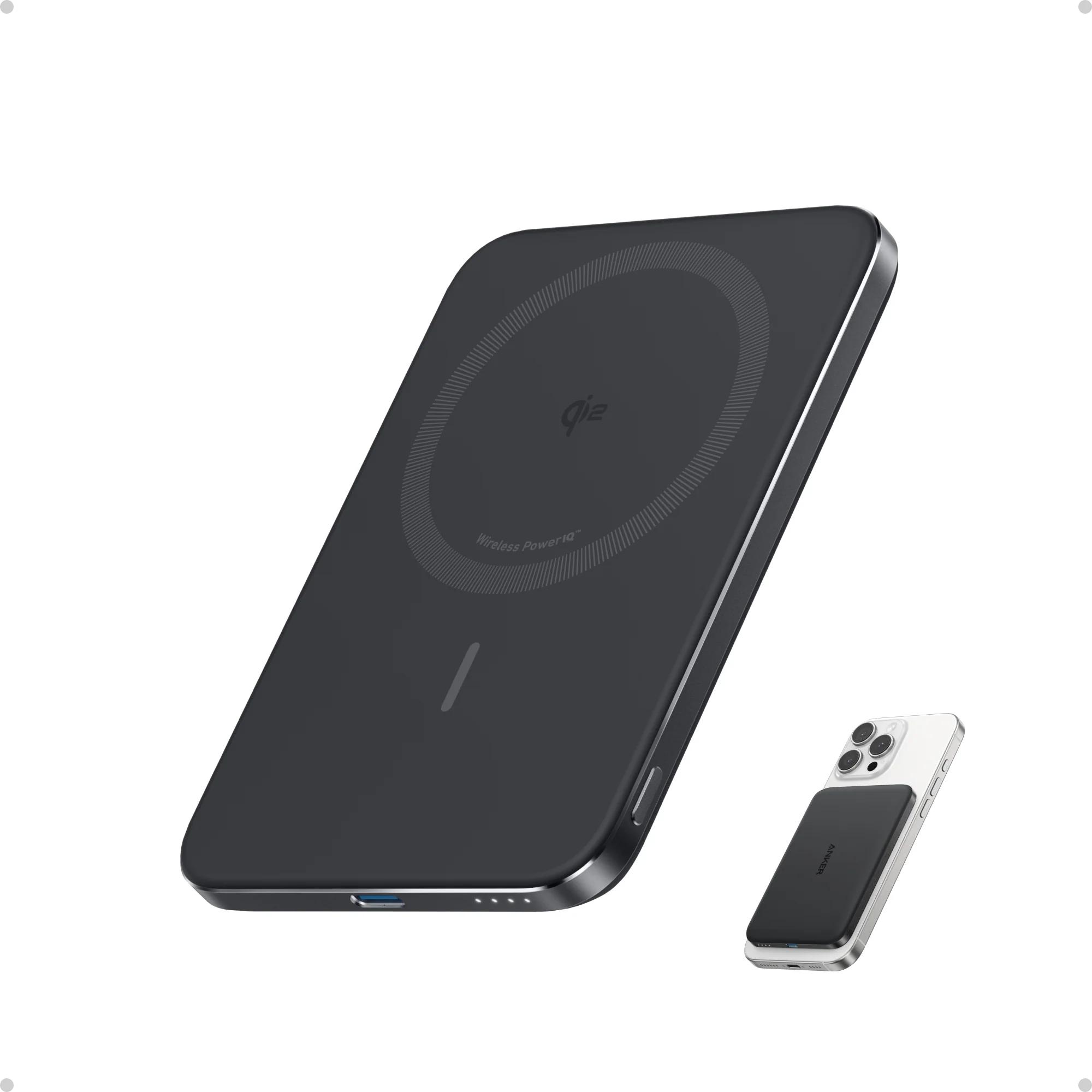 POWER BANK Anker "Nano" 5.000 mAh, 15W MagGo, slim, magnetic, wireless, 1 x USB-C incarcare, 122g, negru, "A1665H11" (timbru verde 0.98 lei) - 194644235475